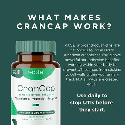 Cranberry Pills - Urinary Tract Health Cranberry Supplement - 36mg of Potent PACs - Non GMO, Vegan, Gluten Free - by Heale - 180 Capsules