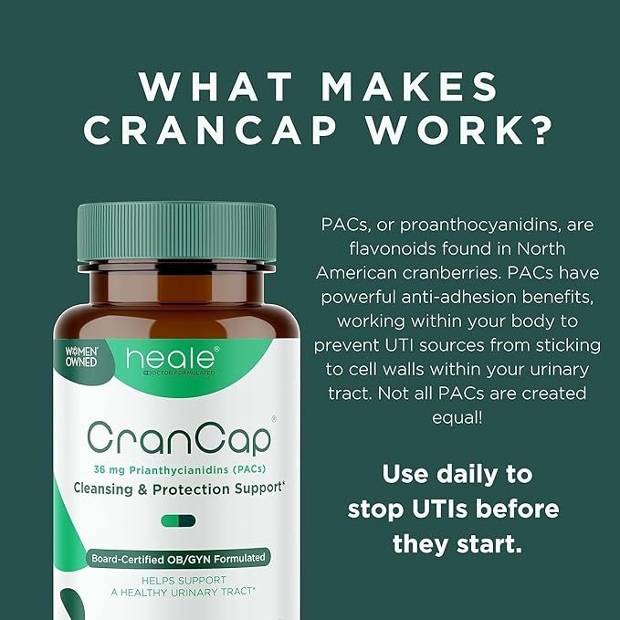 Cranberry Pills - Urinary Tract Health Cranberry Supplement - 36mg of Potent PACs - Non GMO, Vegan, Gluten Free - by Heale - 120 Capsules