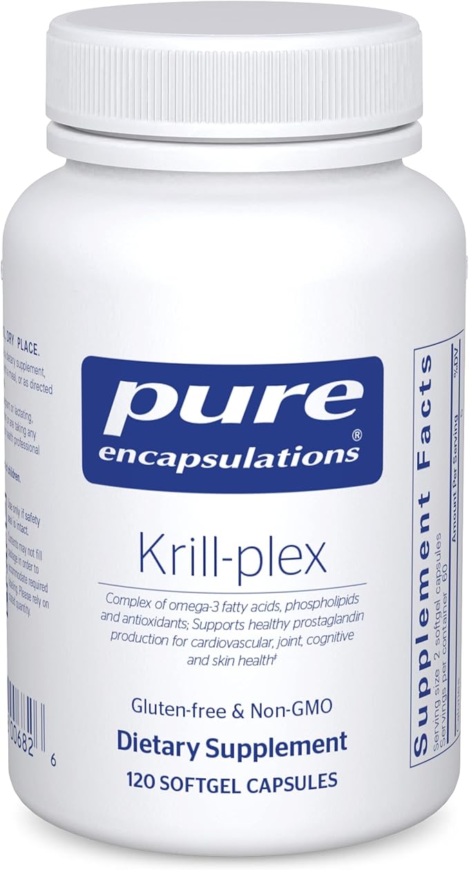 Pure Encapsulations Krill-Plex | Supports Menstrual Comfort, Heart Health, Joint Support, Cognitive Function and Skin Health | 120 Softgel Capsules