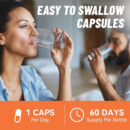 Milk Thistle Capsules 19000mg Equivalent, 50X Concentrated Seed Extract & 80% Silymarin Standardized, Liver Support Supplement, Vegan, Non-GMO, 60 Capsules