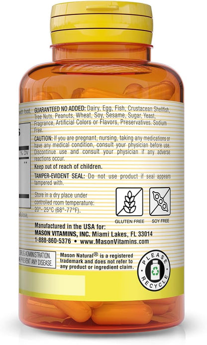 MASON NATURAL Echinacea - Immune System Booster, Supports Overall Health, Herbal Supplement, 60 Capsules (Pack of 3)