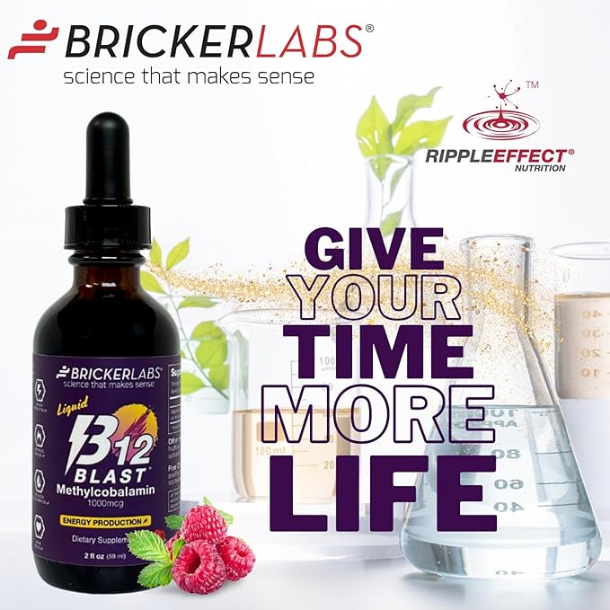 B12 Blast Methylcobalamin 1000mcg, Great Tasting Sublingual Liquid Energy Vitamins -Vegan B12 Vitamins, Sustained Energy and Cellular Energy Supplement - 59-Day Servings