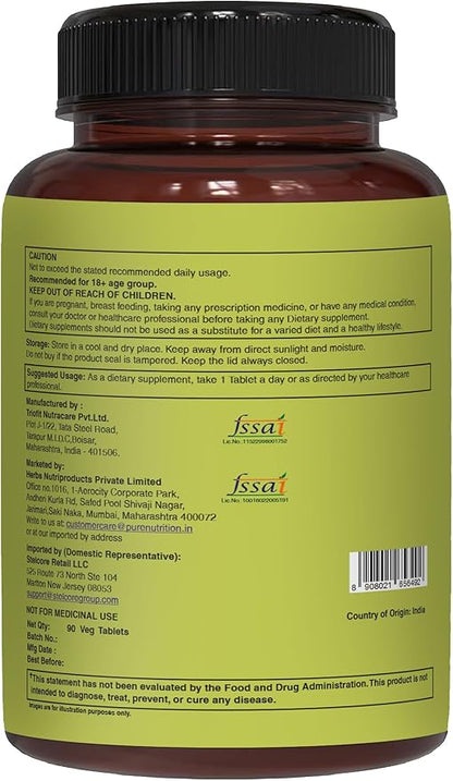 Pure Nutrition Whole Food Multivitamin for Women | 90 Tabs | One-A-Day | 100% RDA | 24 Natural Vitamins and Minerals | All Natural Plant Based Women's Multivitamin | 3 Months Supply