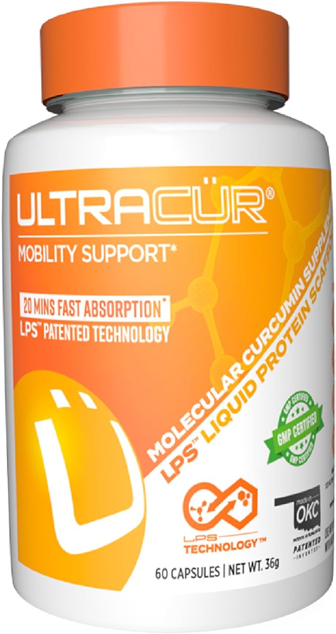Curcumin Complex Supplement - Ultra Bioavailable High Absorption Turmeric Curcumin Supplement for Joint, Muscle & Brain Support - Patented Protisorb for Premium Absorption – 60 Capsules