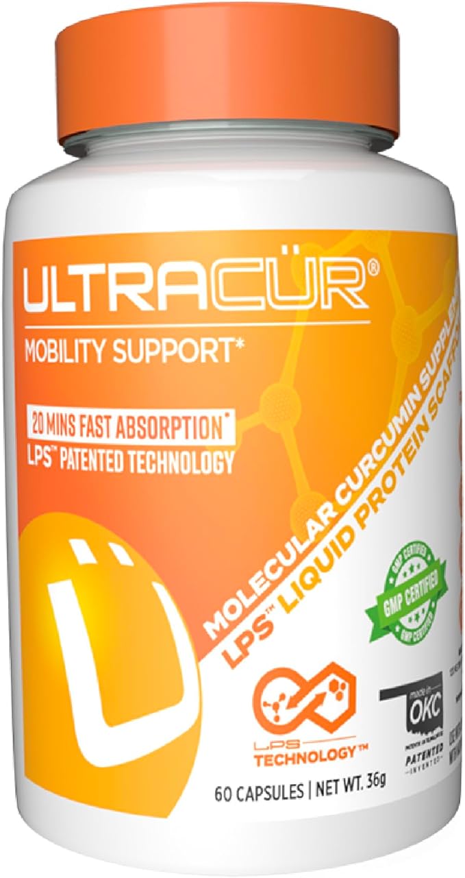 Curcumin Complex Supplement - Ultra Bioavailable High Absorption Turmeric Curcumin Supplement for Joint, Muscle & Brain Support - Patented Protisorb for Premium Absorption – 60 Capsules