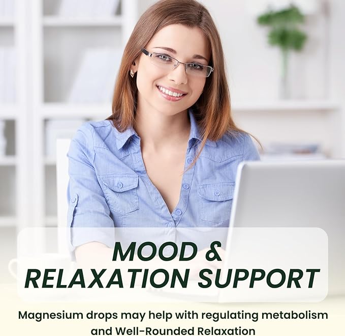 Triple Magnesium Complex Supplement, Magnesium Glycinate, threonate, Citrate Liquid Drops 1000mg with Ashwagandha, CoQ10, Vitamin B6, C, D, Zinc - Vegan Pineapple Flavor