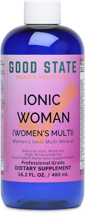 Good State Ionic Woman | Women's Liquid Ionic Multi Mineral | Vegan | Dietary Supplement | 15 Different Minerals (8 oz.)