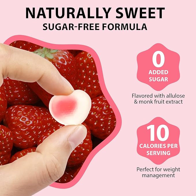Multivitamin for Women, Womens Multivitamin Gummy 60p, Boosts Healthy Bones Hair Skin and Nails, Boosts Immunity Energy, Strawberry Flavor