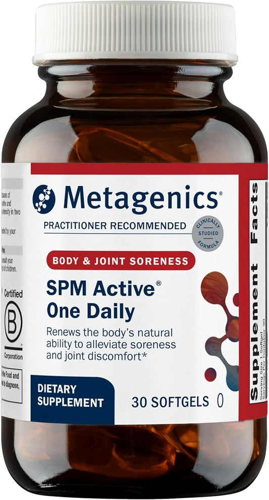 Metagenics SPM Active One Daily - Joint Soreness Supplement* - Encourages Soothing Relief* - Features Next Generation Omega Fish Oil - Non-GMO & Gluten-Free - 30 Softgels