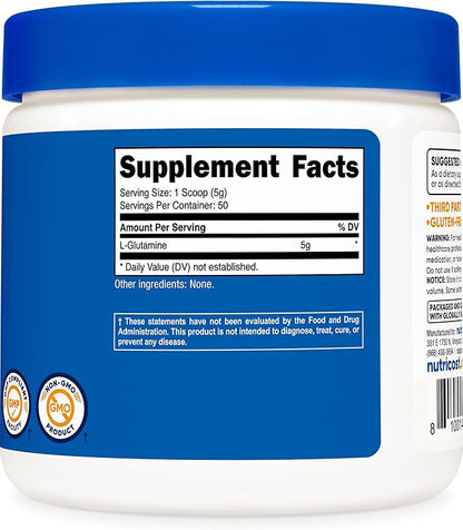 Nutricost L-Glutamine Powder 250 Grams
