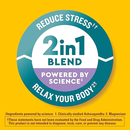 Nature Made Wellblends Calm & Relax, Ashwagandha 125mg, Magnesium 300 mg, 54 Vegetarian Capsules