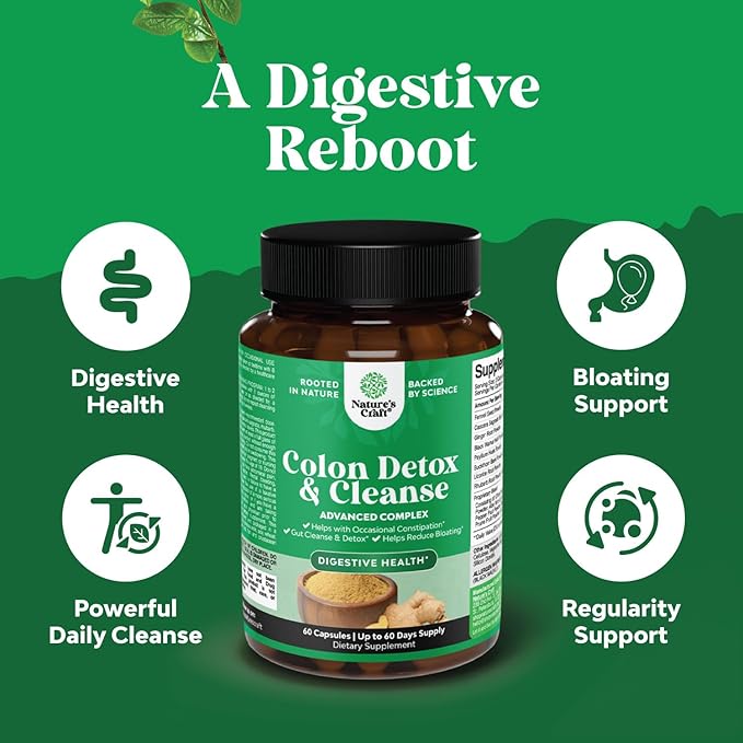 Natures Craft Bundle of D Mannose Capsules for Urinary Tract Health for Women Fast Acting Super Concentrated Cranberry 90ct and Colon Cleanser & Detox - Probiotic Supplement Body Cleanse