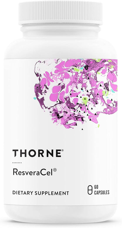 THORNE ResveraCel - Nicotinamide Riboside with Quercetin Phytosome and Resveratrol - Support Healthy Aging, Methylation, Cellular Energy Production and Metabolism* - 60 Capsules - 30 Servings
