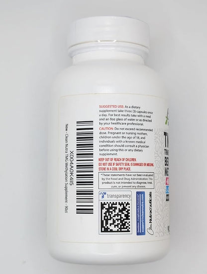 Clean Nutra Methylated Multivitamin for Women Men TMG Taurine Supplement + B6 Vitamins, B12, D3 K2, Magnesium Methylfolate Milk Thistle Omega 3 Turmeric NAC L Carnitine Creatine COQ10 B Complex Caps