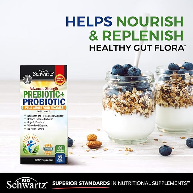 Advanced Strength Pre and Probiotics Supplement with Digestive Enzymes (2 Month Supply) Plus Elderberry with Zinc and Vitamin C for Adults Immune Support (2 Month Supply)