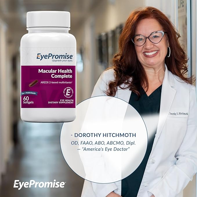 EyePromise Macular Health Complete | 2 Softgel Multi-Vitamins with Eyecare Support | Heart, Brain, Hair, Skin and Overall Health | Updated Format Now with 2 Softgels for Increased Absorption