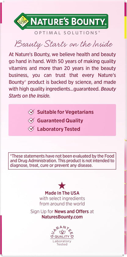 Nature's Bounty Optimal Solutions Advanced PMS Relief for Menstrual Cycle Support; Period Relief; PMS Support Supplement for Women – Chasteberry; Hormone-Free; 60 Capsules