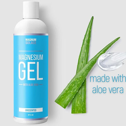 Magnesium Gel Topical for Muscles - Body Massage Gel with Pure Magnesium Chloride and Aloe Vera (Unscented)