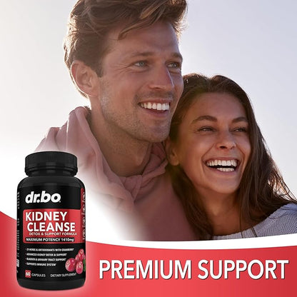 Kidney Cleanse Detox Support Supplement & Bladder Health Drops - Organic Kidney Bladder Supplements Drops & Pills Juniper Berry Cleavers Dandelion Cranberry - Kidneys Renal & Urinary Tract Supplements