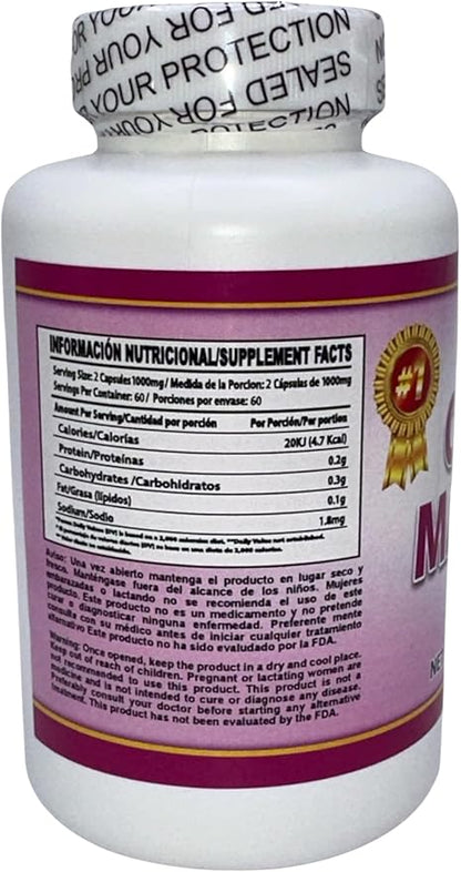 Cardo Mariano 60 caps 1000 mg c/u (Milk Thistle) - Herbal Dietary Supplement | Extra Forte