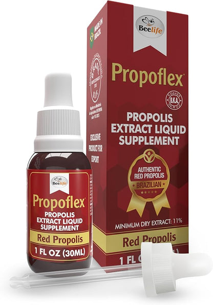 Beelife Red Bee Propolis Extract,100% Pure Extract Bee Propolis Tincture, High Artepillin-C Levels - Natural Immune Support- from Brazil, Certified ISO 22000, Kosher (30ml/ 1Fl.Oz)