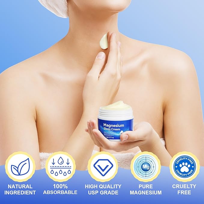 Magnesium Oil for Feet, Magnesium Lotion, Magnesium Cream, Topical Magnesium Chloride, High Concentration Genuine Zechstein Topical Magnesium Chloride