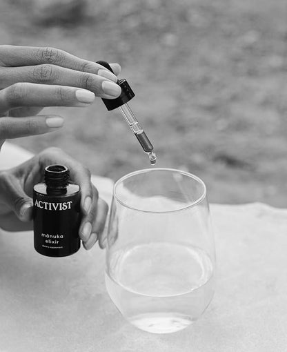 ACTIVIST Manuka Immune Elixir | Raw Mānuka Honey 850+MGO, Elderberry, Deionized Water | Dietary Supplement (30 mL | 1 fl oz)