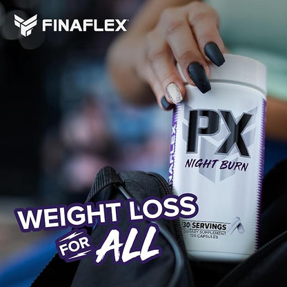 FINAFLEX PX Night Burn - 120 Capsules - Ultimate Non-Stim Weight Loss - Supports Healthy Body Composition & Lean Muscle Mass - 30 Servings