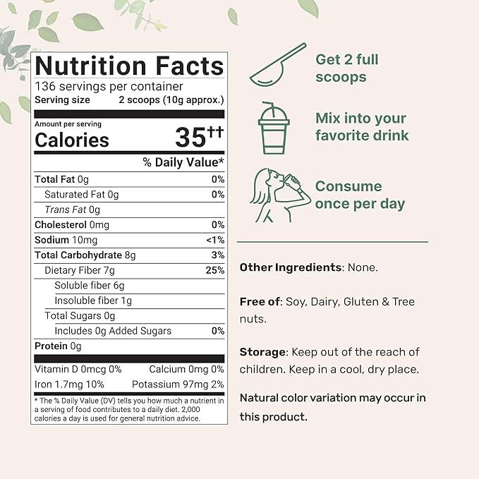 Micro Ingredients Organic Whole Psyllium Husks, 3lbs | Daily Soluble Fiber Supplement | India Origin | Natural Prebiotics & Probiotics | Supports Digestive Health | Non-GMO, Keto Friendly, Unflavored