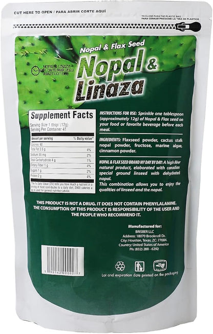 My Day by Day, Nopal and Flax Seed, Natural Fiber, 17.6 Oz, Bag