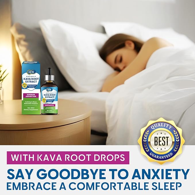 IHW-2 Fl Oz-Kava Kava Root Extract Supplement, High Concentration Kava Extract Drops for Mood Support, Relaxation and Natural Sleep, Vegan Non GMO