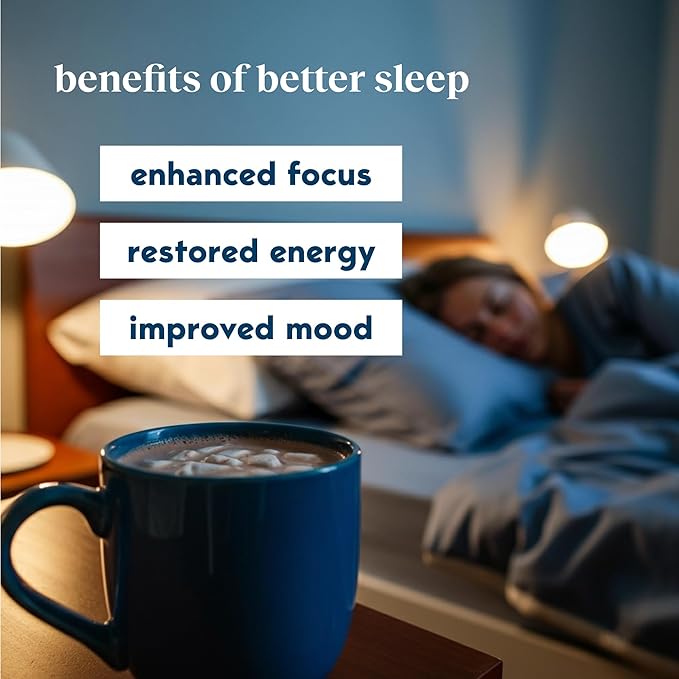 Moment Sleep Powder (Shark Tank) | Hot Chocolate | Melatonin Alternative | 0 Sugar | Low Calorie | Mushroom Drink | Adaptogens, Reishi, GABA, Magnesium, Chamomile | Keto | Dairy Free | 15 Servings