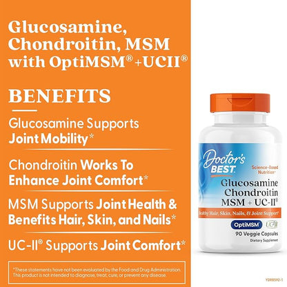 Doctor's Best Glucosamine, Chondroitin, MSM, UCII