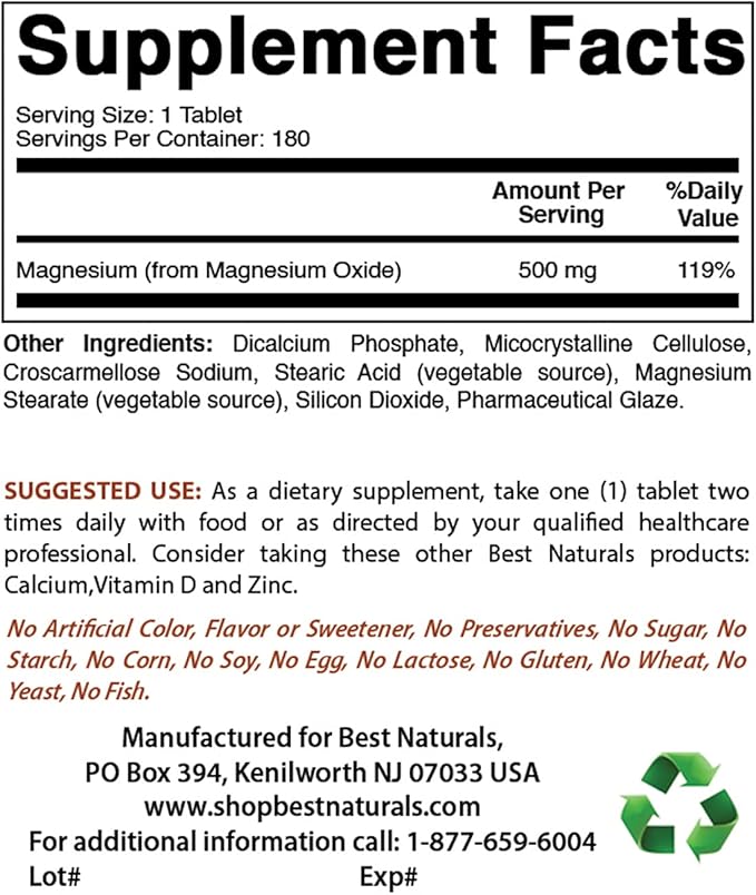 Calcium Pyruvate Powder 8 OZ & Magnesium Oxide 500 mg