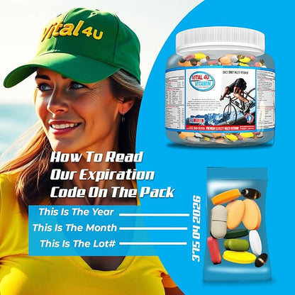 VITAL 4U® Vitamin - Premium Multivitamin for Men and Women | Supports Immune System, Energy, Heart Health, and Body Functions Plus Sports Nutrition with Joint Support - 30 Servings