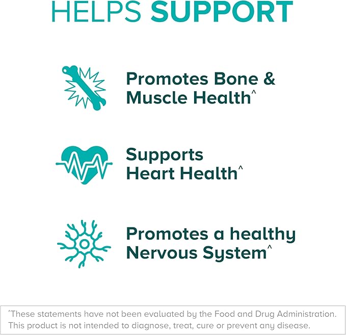 Qunol Magnesium Glycinate Complex, Gentle on Stomach, 250mg One Pill Dose, Superior-Absorption Magnesium, Nerve, Bone and Muscle Health Supplement, 60 Count (Pack of 1)