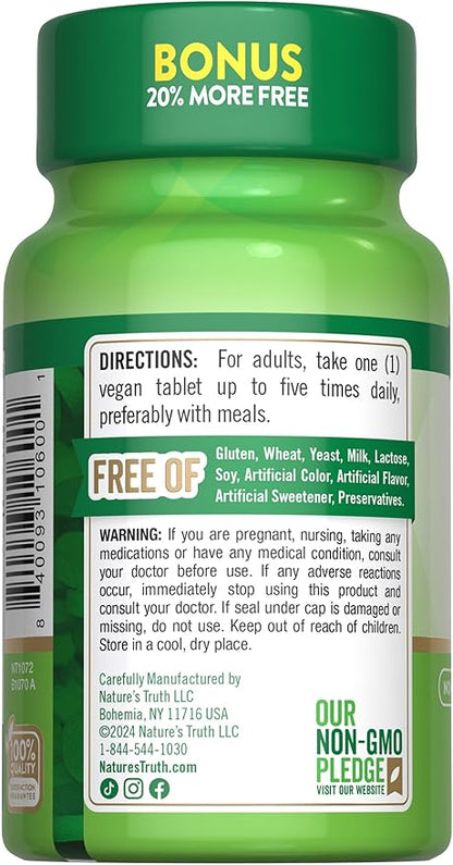 Nature's Truth B12 Vitamin | 500 mcg | 120 Tablets | Vegan, Non-GMO & Gluten Free Supplement
