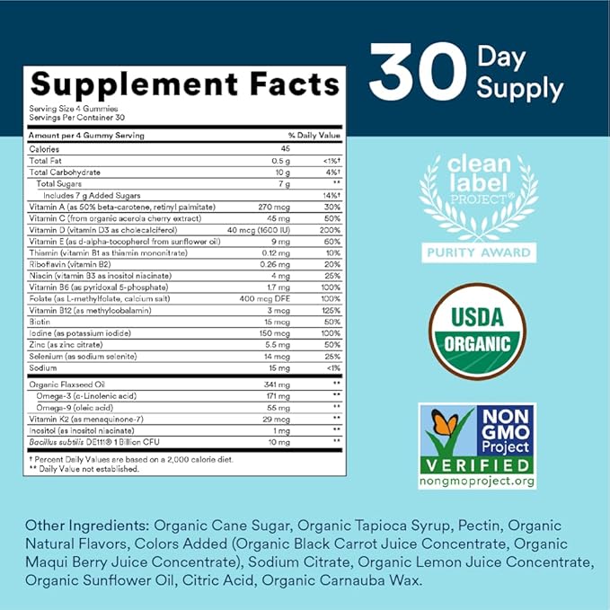 SMARTYPANTS Organic Men's Multivitamin & Probiotics, 120 CT