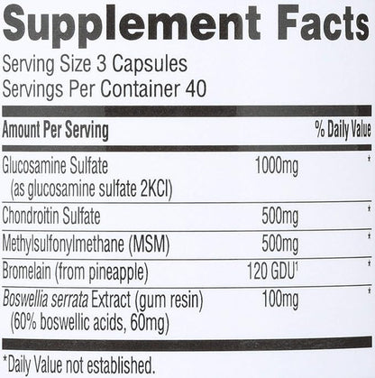 365 Everyday Value, Glucosamine Chondroitin & MSM, 120 ct