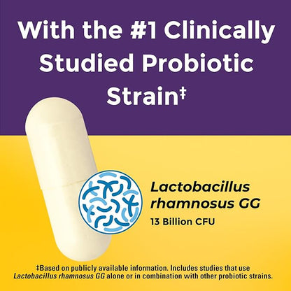 Nature Made Digestive Probiotics Advanced Dual Action, Probiotics for Women and Men, 30 Probiotic Capsules, 30 Day Supply