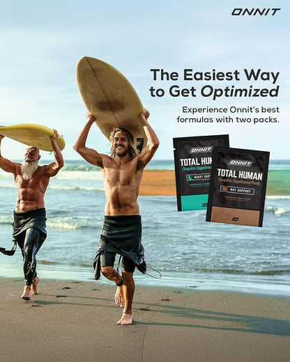 ONNIT Total Human Day and Night Vitamin Packs for Men and Women,Capsule, Adult Multivitamin, 30-Day Supply