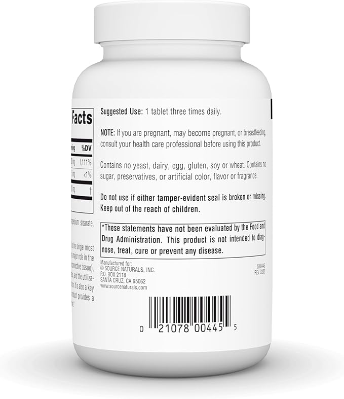 Source Naturals C-1000, with Rose HIPS 1000 mg for Immune System Support - 100 Time Release Tablets