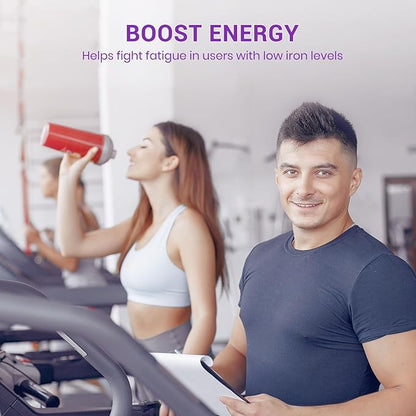 Ferrous Sulfate 325mg (Iron 65mg), High Potency Iron Supplement for Women and Men, Iron Pills with Vitamin C, Ferrous Sulfate, Non-GMO - 240 Tablets Made in USA