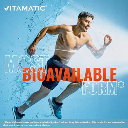 Vitamatic Magnesium Glycinate 1000mg per Serving Supports Muscle, Joint, and Heart Health 250 Grams - 250 Servings