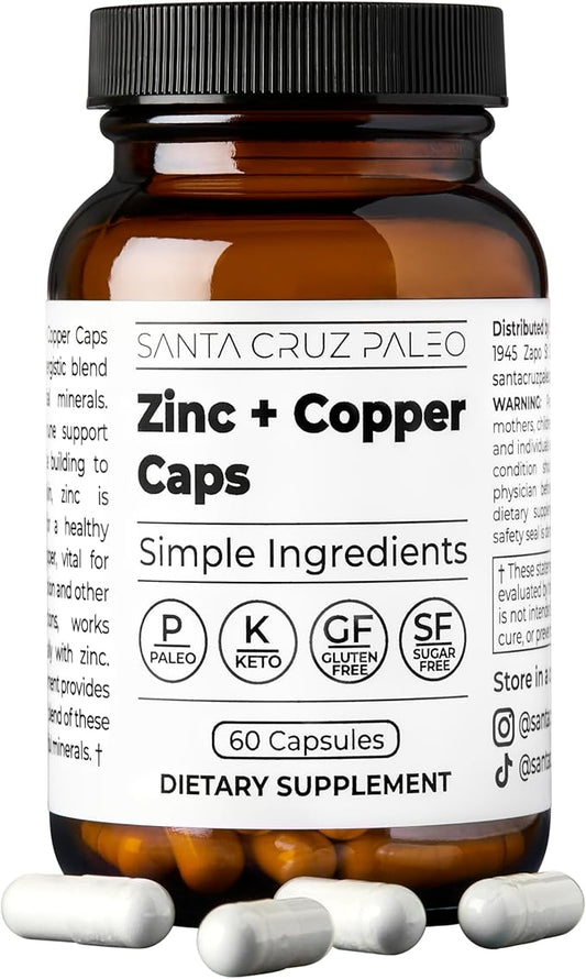 Santa Cruz Paleo Zinc + Copper Caps