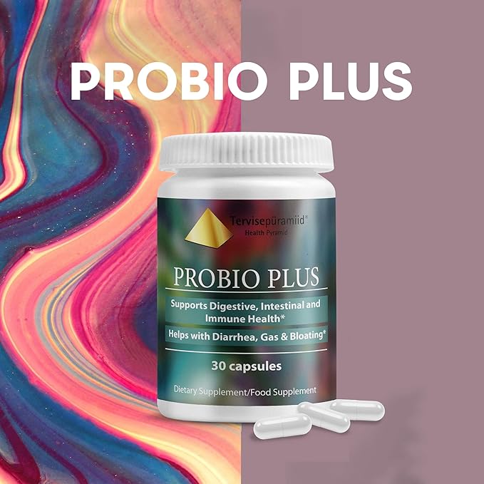 Health Pyramid Probio Plus Probiotics for Women and Man Bloating Relief Bio Cultures Complex Probiotics for Gut Health Supplements Probiotics for Children Probiotic Supplements, 30 Capsules