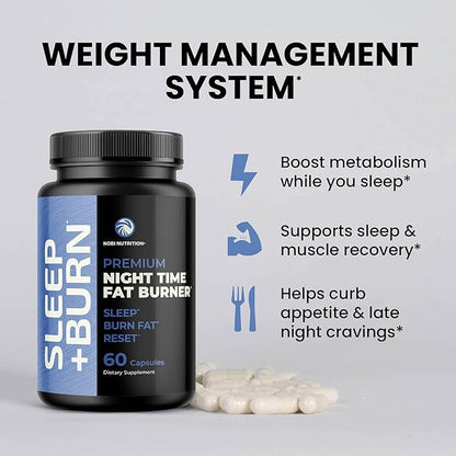 Night Time Fat Burner to Shred While You Sleep | Belly Fat Burner, Carb Blocker & Weight Loss Support Supplements | Lose Weight, Support Metabolism & Fall Asleep Fast | 60 Nighttime Diet Pills