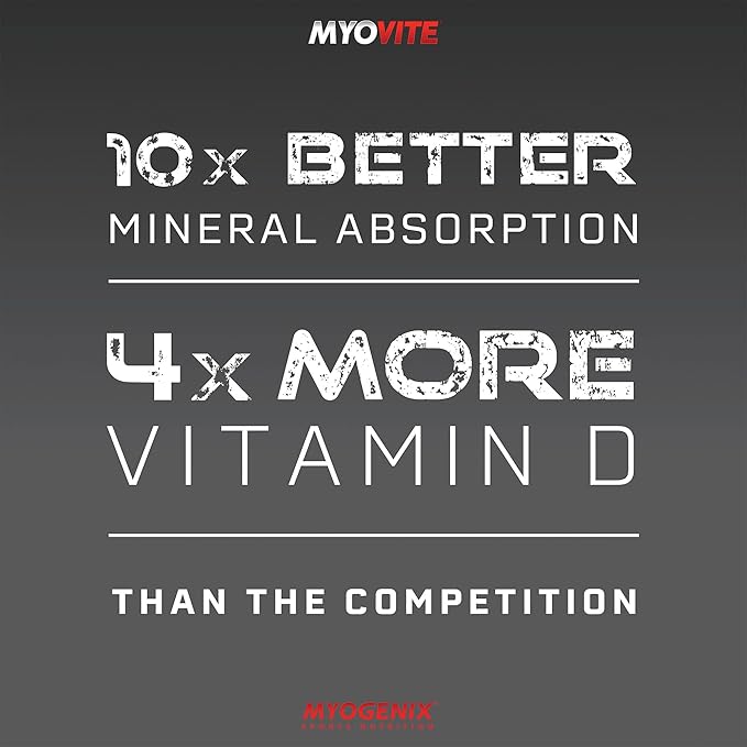 Myogenix Myovite Multivitamins for Athletes - High Performance Vitamins for Men and Women Athletes, Daily Vitamins for Optimum Nutrition, Muscle Function, and General Health, 44 Packets per Box