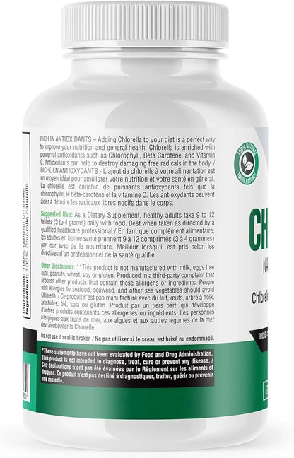 AKI Chlorella Superfood Supplement Tablets (250) - Green Superfood Fount of Vitamin B12, Iron & Protein - Ideal in GMO Free & Vegan Friendly