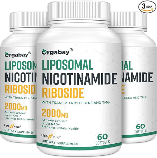 Liposomal Nicotinamide Riboside 2000 MG with TMG and Pterostilbene, Boosting NAD+, Support Healthy Aging, 180 Count